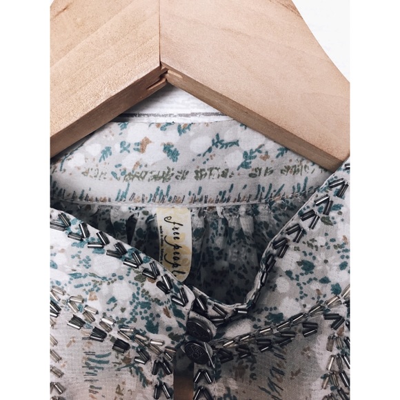 Free People | If I Had You Floral Beaded Blouse - Picture 7 of 8